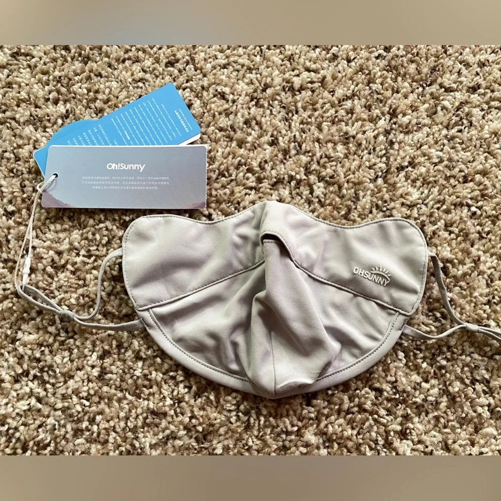 UV protection face Mask by Oh Sunny light Grey Breathable unisex New